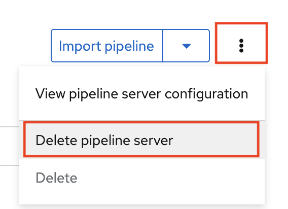 Delete pipeline server