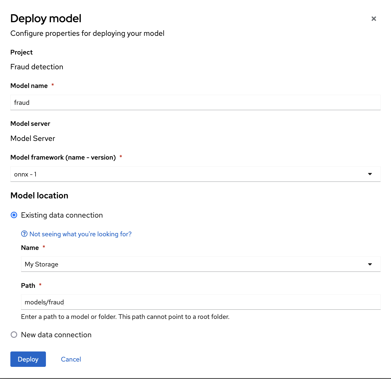 Deploy model from for multi-model serving