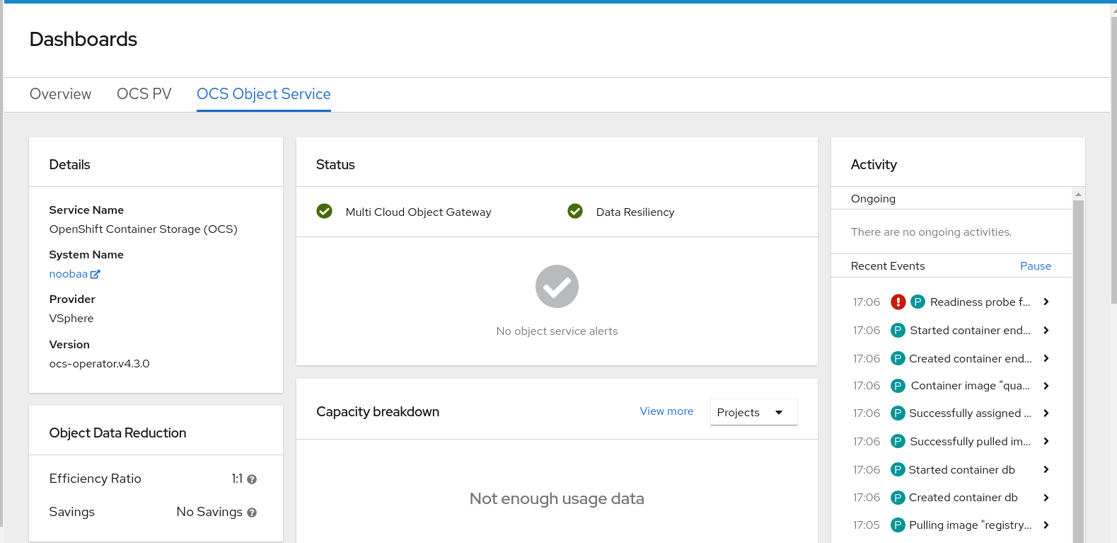 MCG object service noobaa link