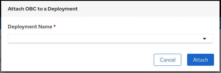 MCG OBC attach OBC to a deployment