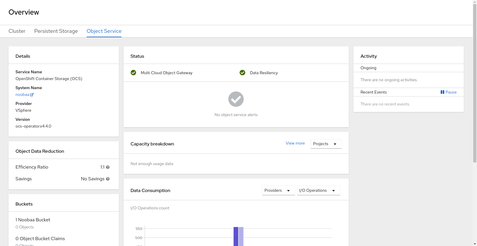 MCG object service noobaa link