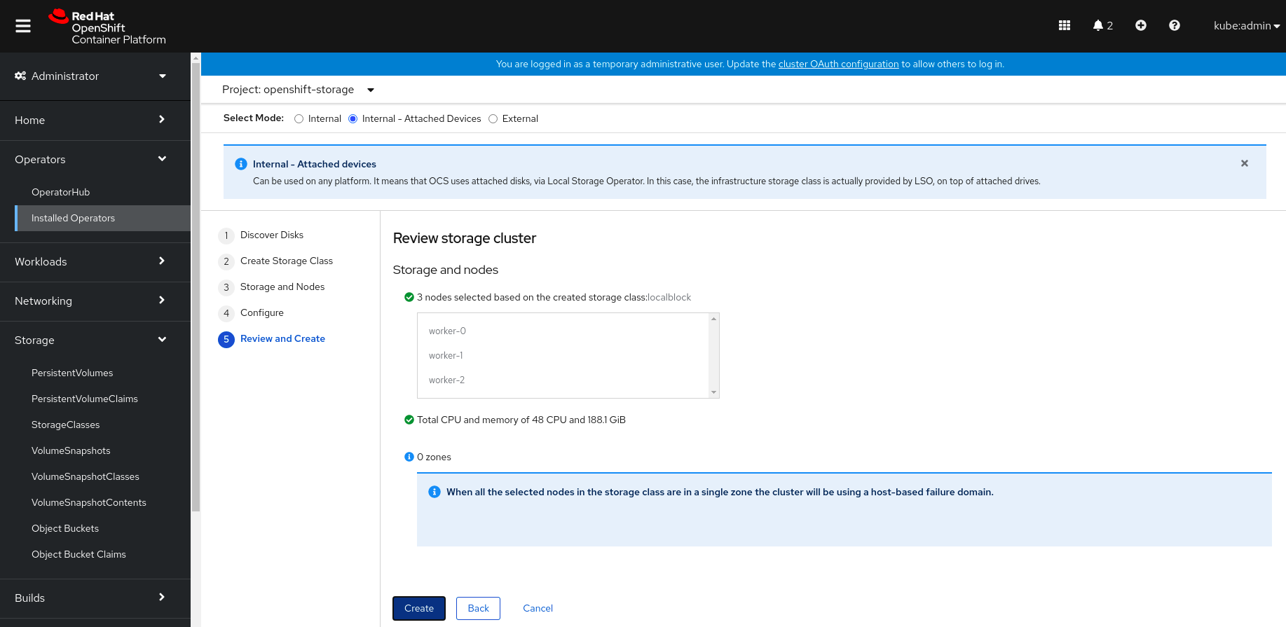 Screenshot of Configuration Review