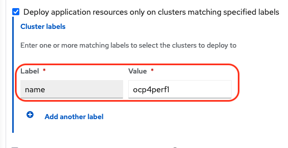 ACM Select cluster for deployment