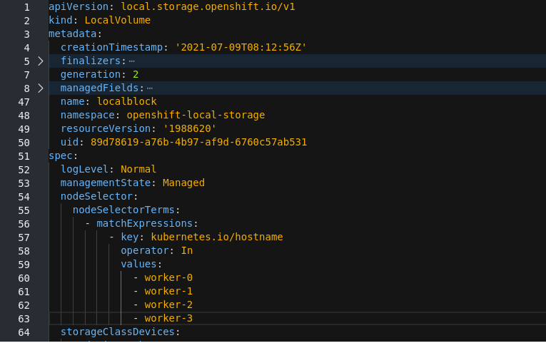 YAML 屏幕截图，显示新主机名的添加。