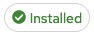 Green checkmark showing that the add-on installation has completed successfully