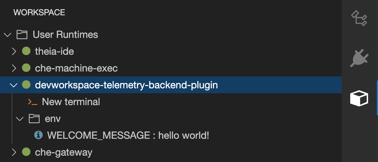 Dev Workspace Telemetry プラグイン