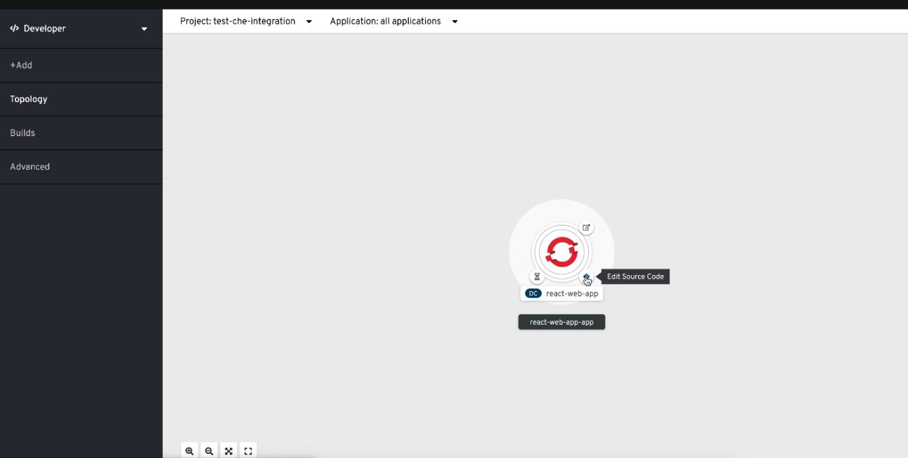 소스 코드 버튼 편집 che odp
