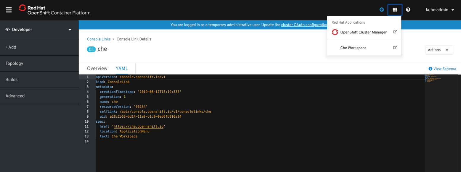 드롭다운 메뉴의 애플리케이션