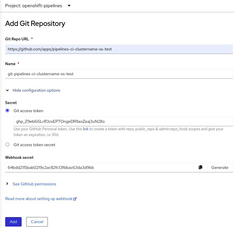 Git access token