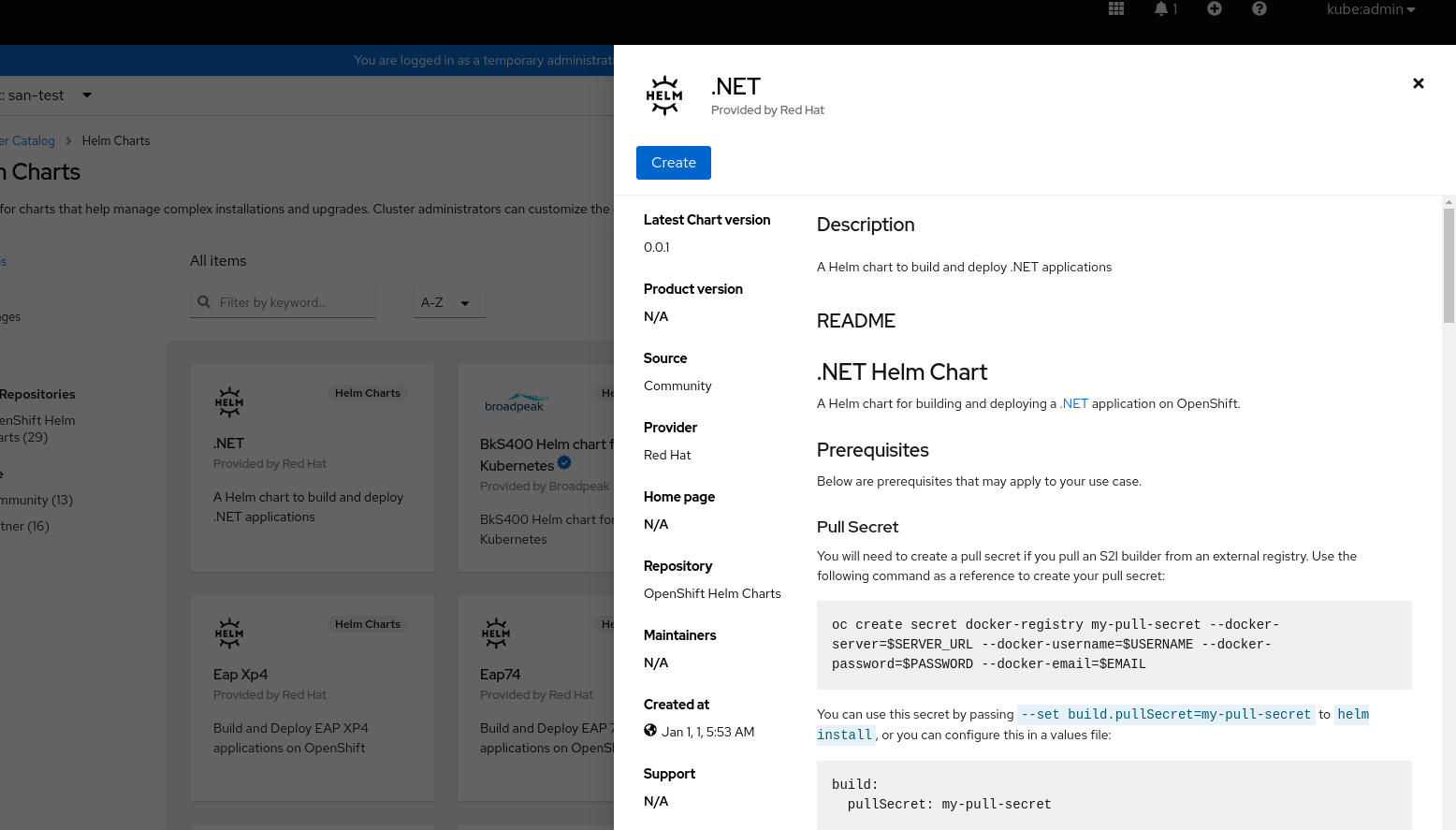 odc helm chart devcatalog new