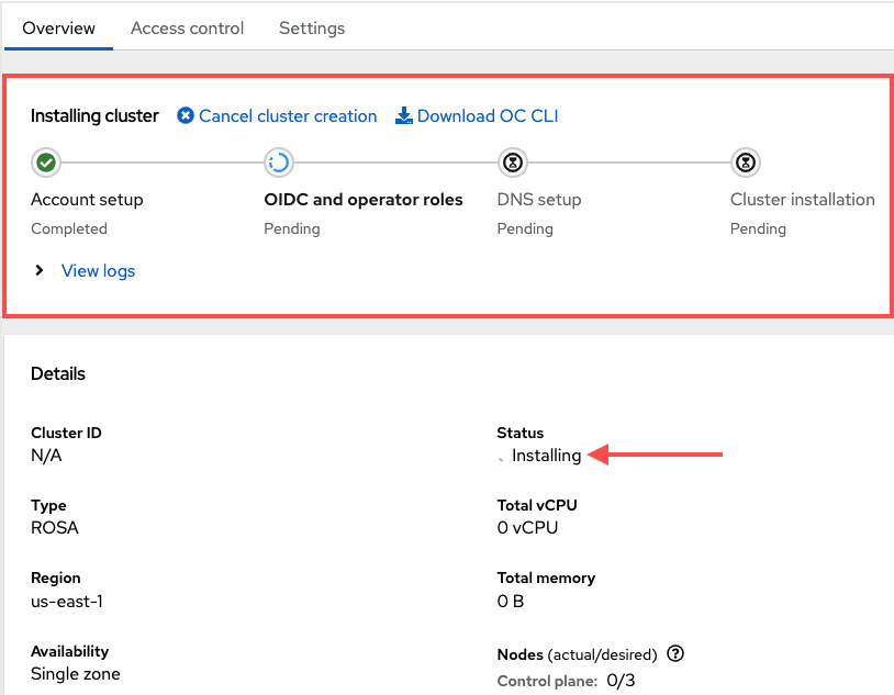 cloud experts getting started rosa deployment detailed ui cluster create