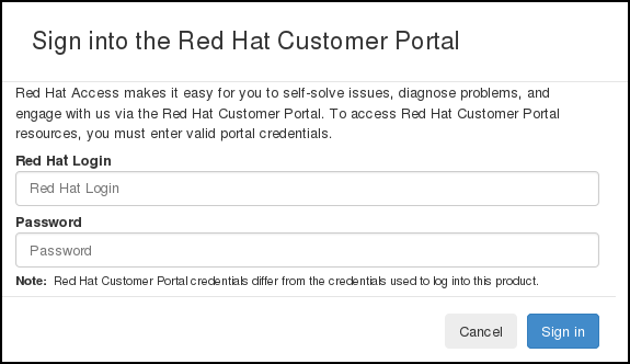 Red Hat Access Tab - log in