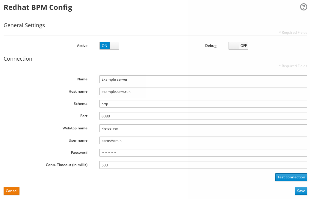 Example Process Server configurations