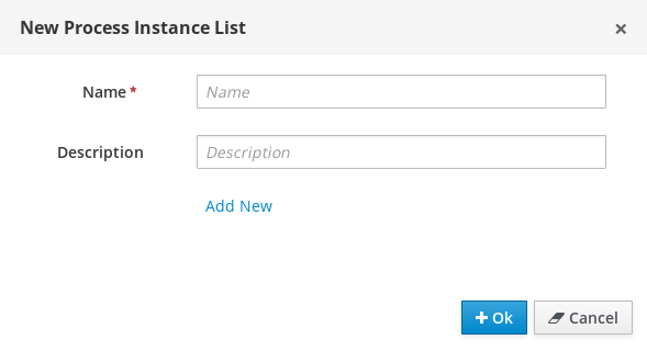 New Process Instance List