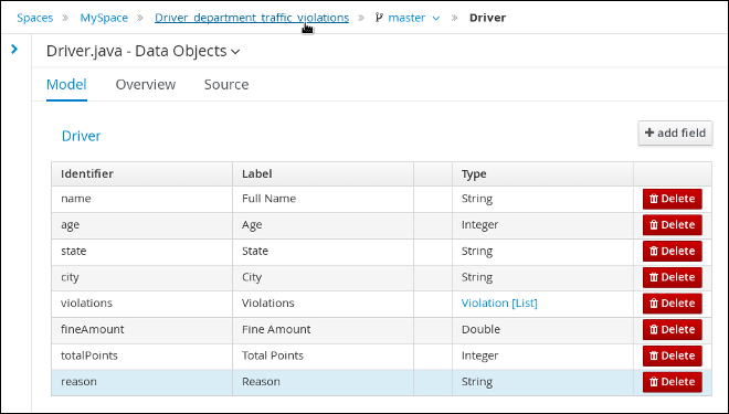 driver data fields