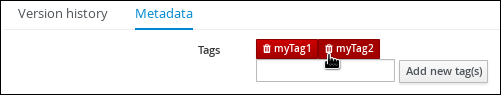 Deleting tags in Metadata View