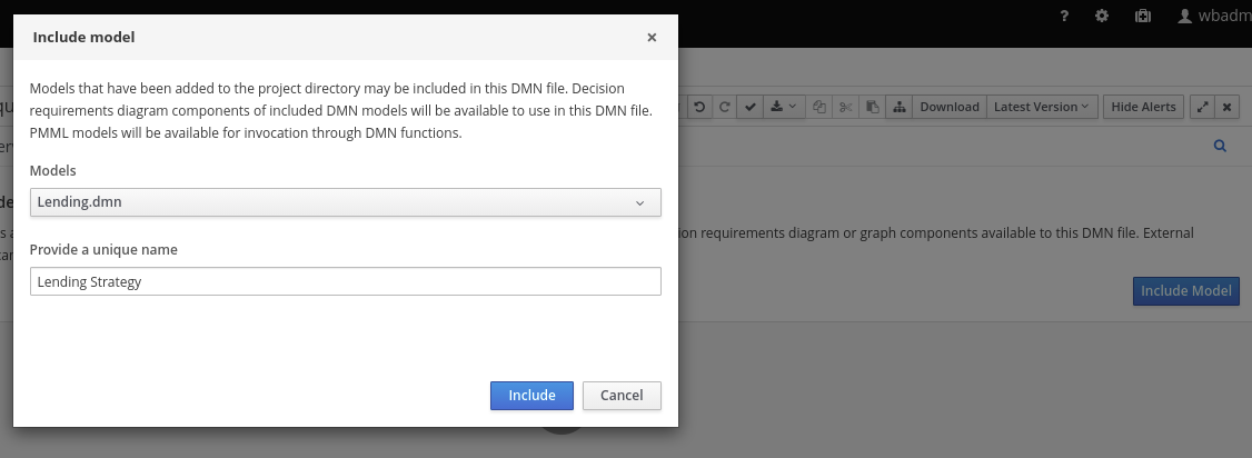 dmn include model