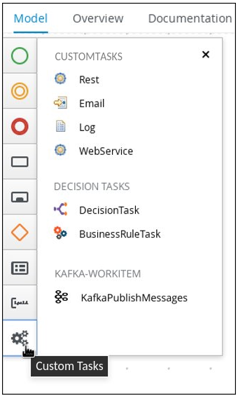 Custom tasks in process designer