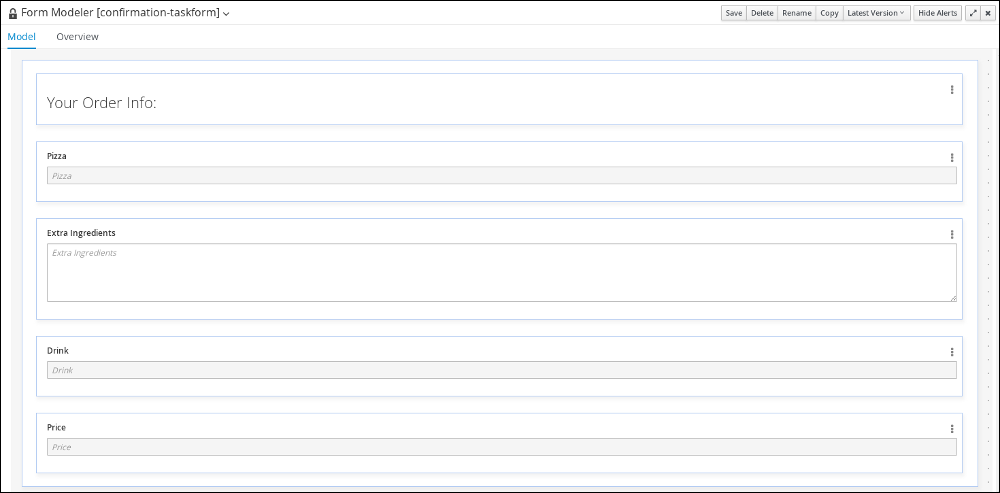 Sorting the form rows