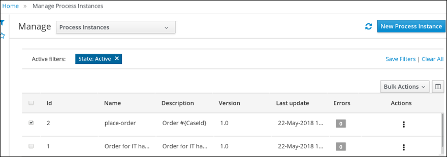 dynamic process instance