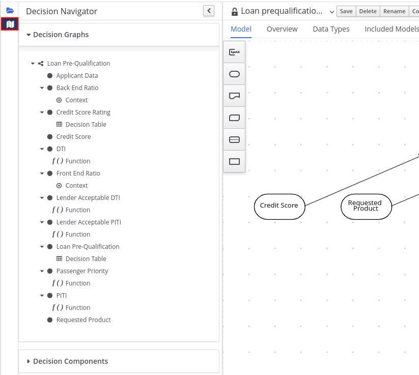 dmn designer nav view