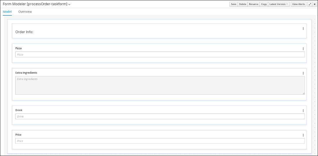 Sorting the form rows