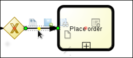 Exclusive gateway to subprocess