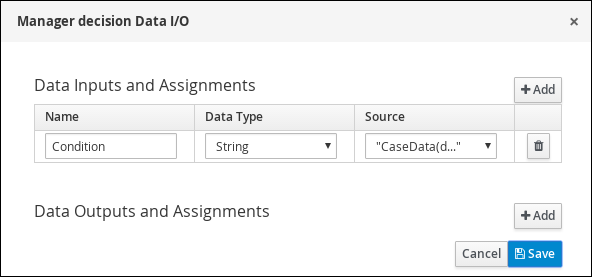 Manager decision I/O values