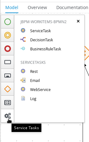 Service tasks in process designer