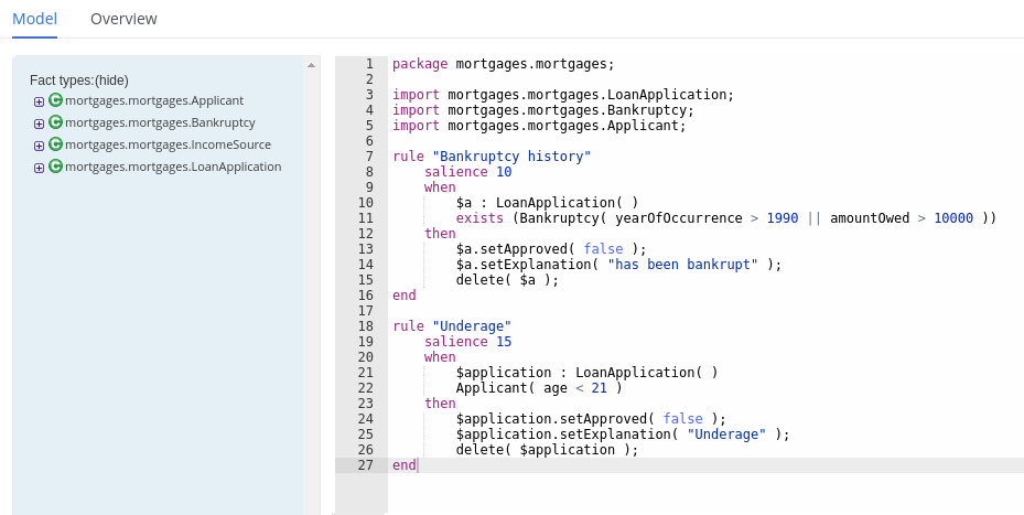 Example DRL file with required components