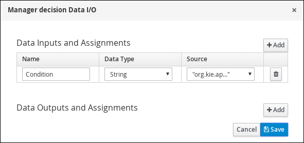 ManagerDecision I/O values