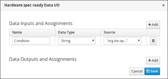 HardwareSpecReady I/O values