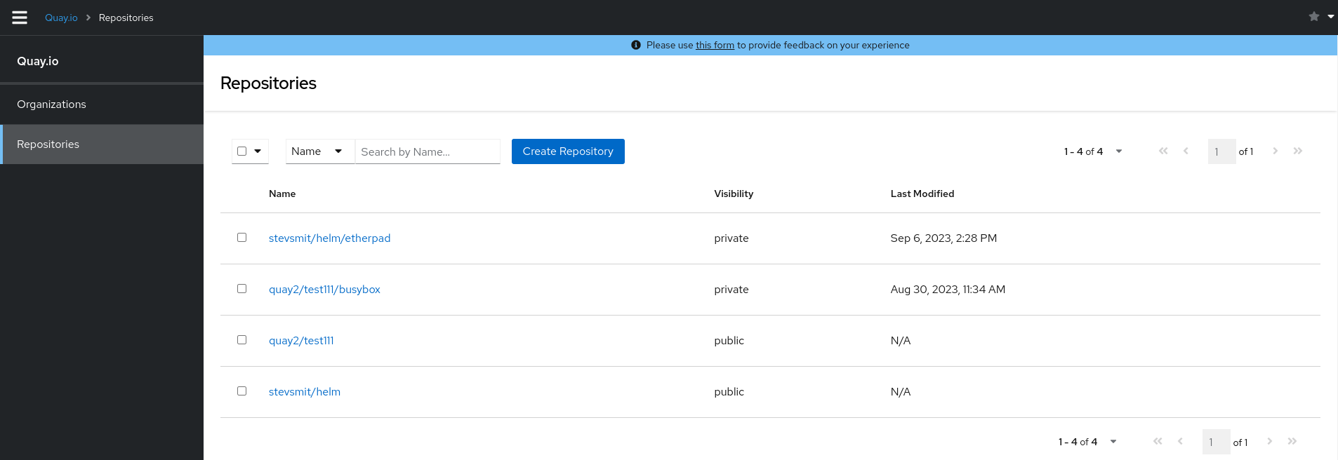 Quay on the Red Hat Hybrid Cloud Console