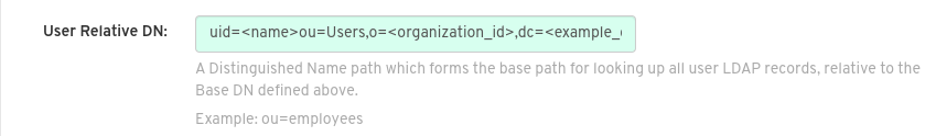 User Relative DN