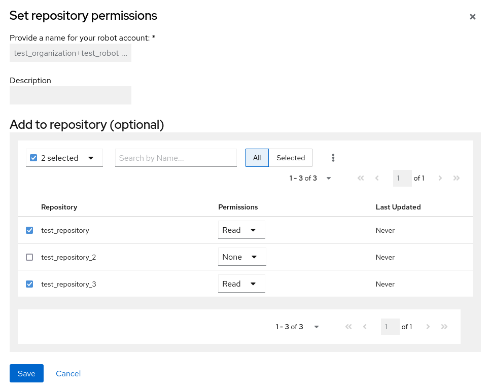 Set repository permissions