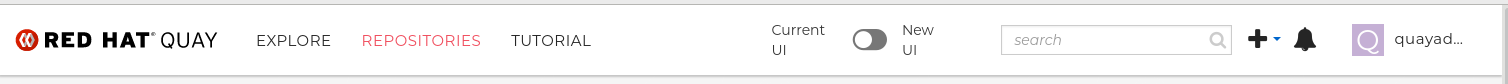 Red Hat Quay v2 UI toggle