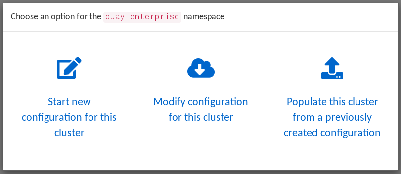 Identifying the database Red Hat Quay will use