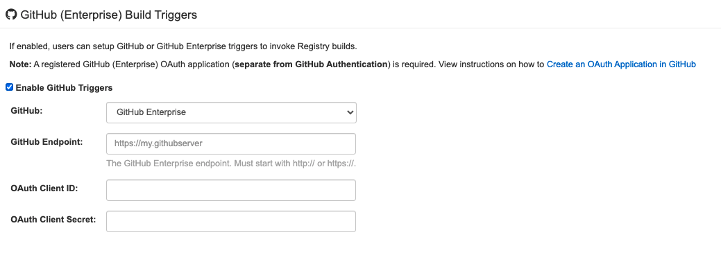GitHub (Enterprise) Build Triggers