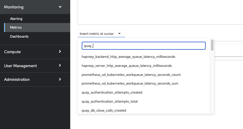 Quay metrics