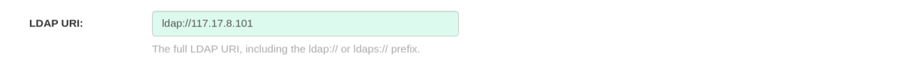 LDAP server URI