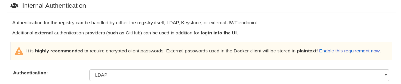 LDAP configuration fields