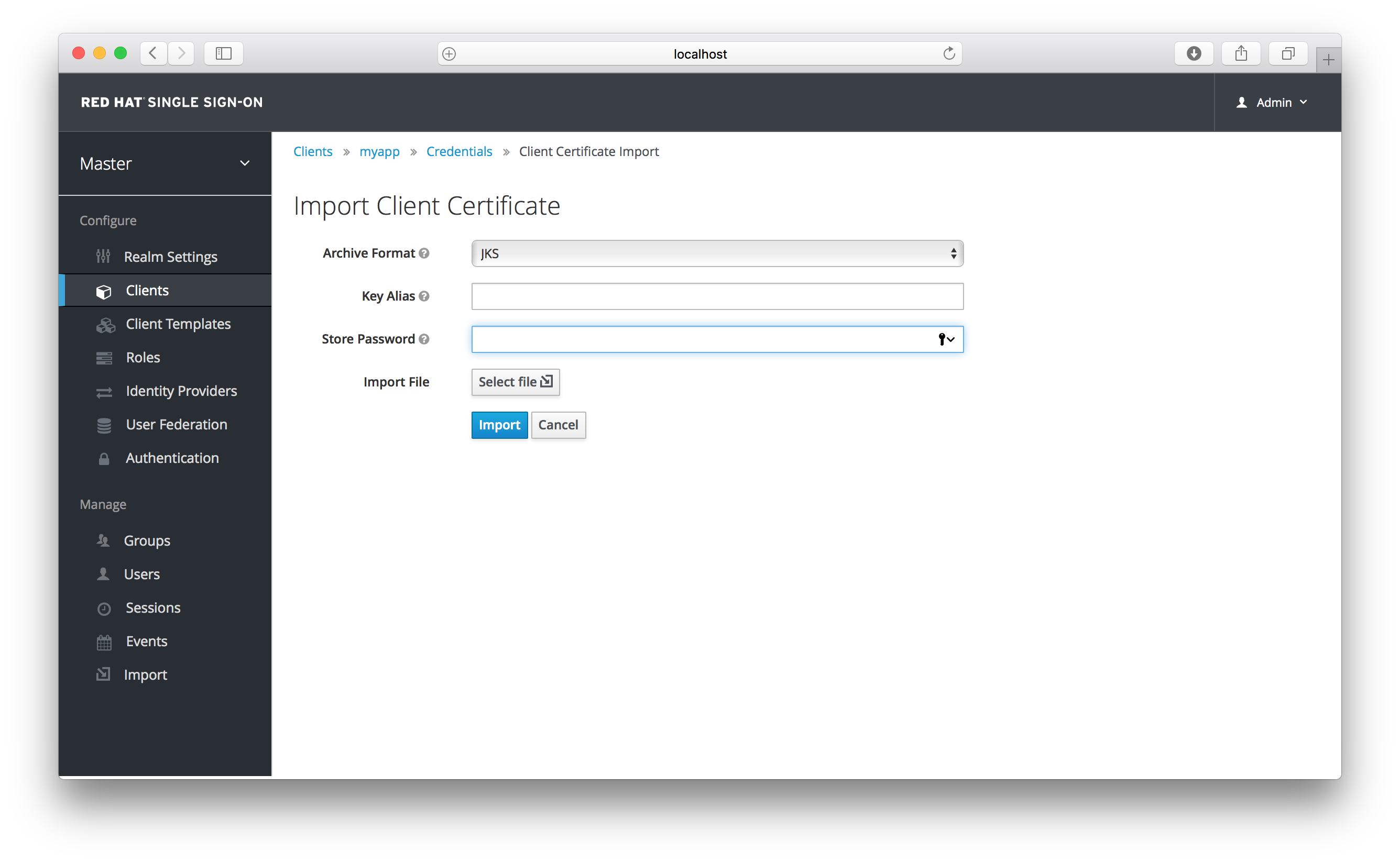 import client cert