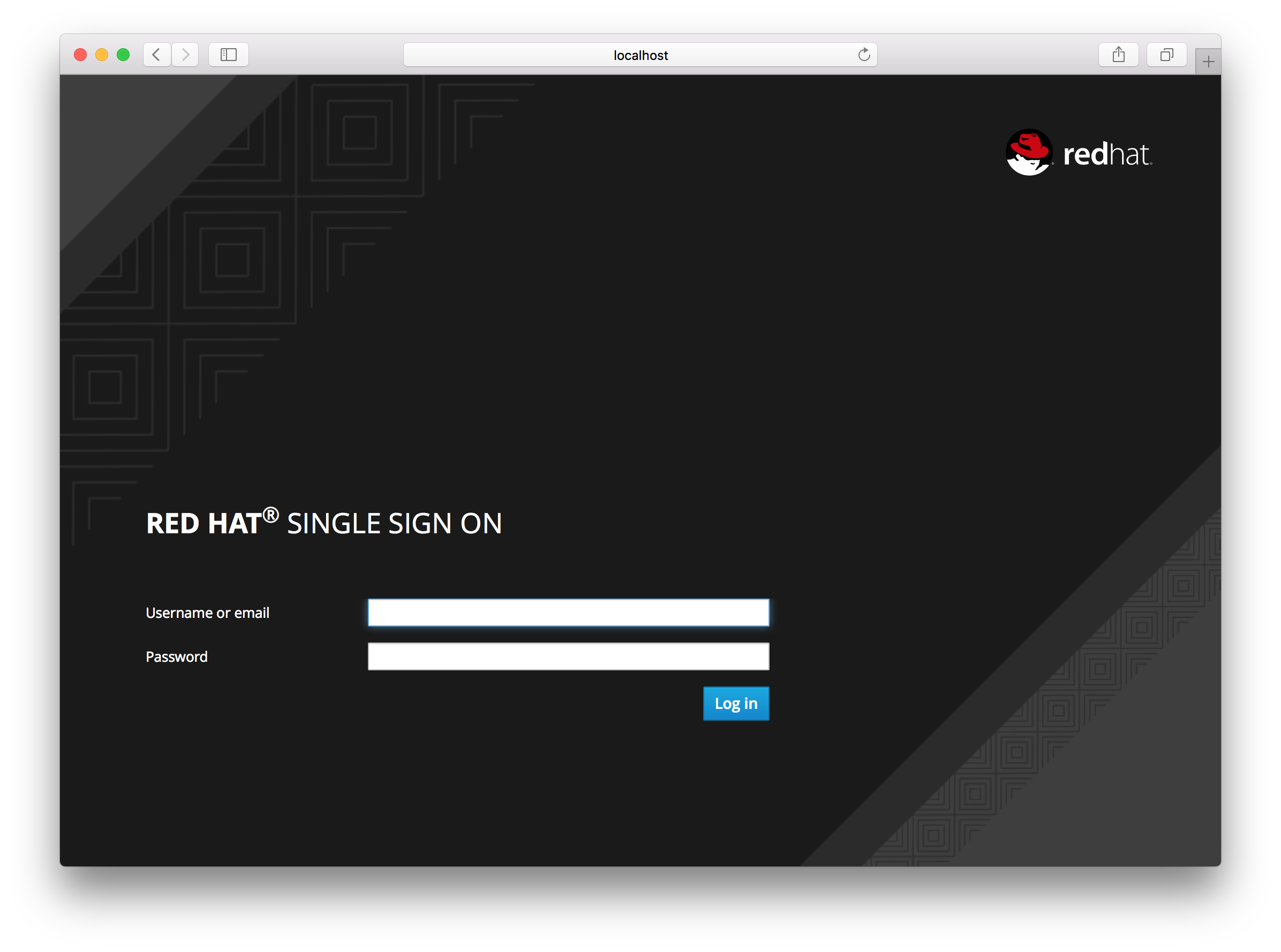 login page