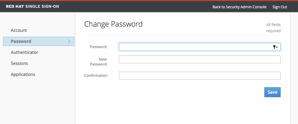 account service password