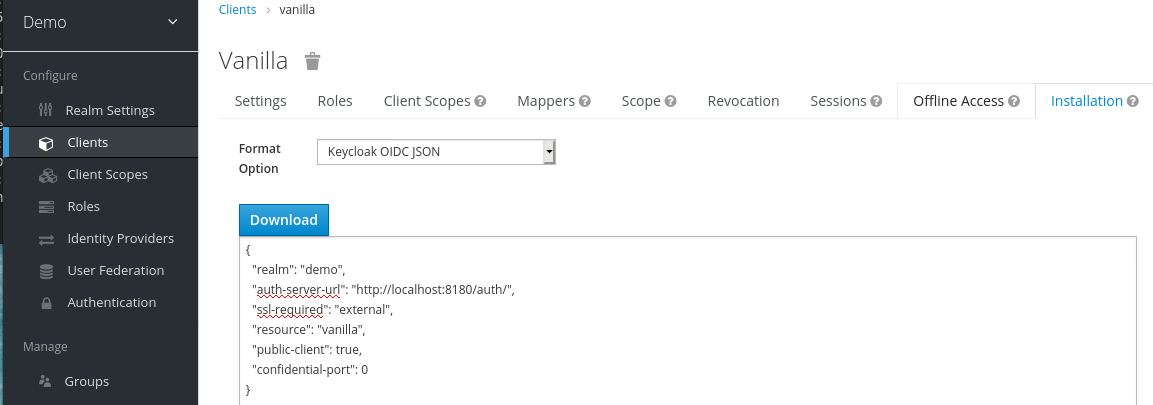 Keycloak.json file