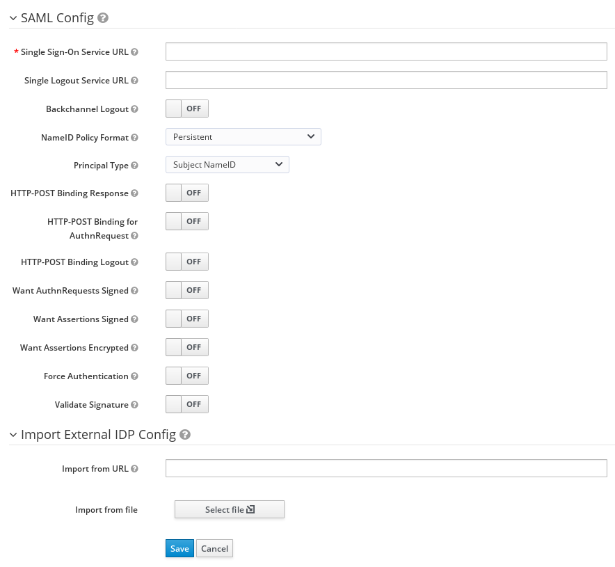 saml add identity provider