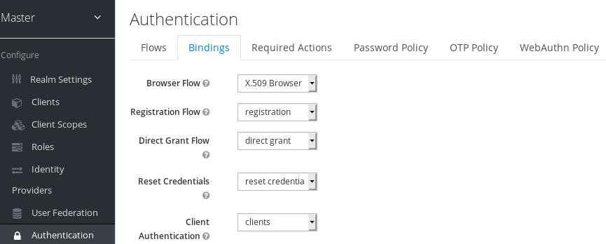 x509 browser flow bindings