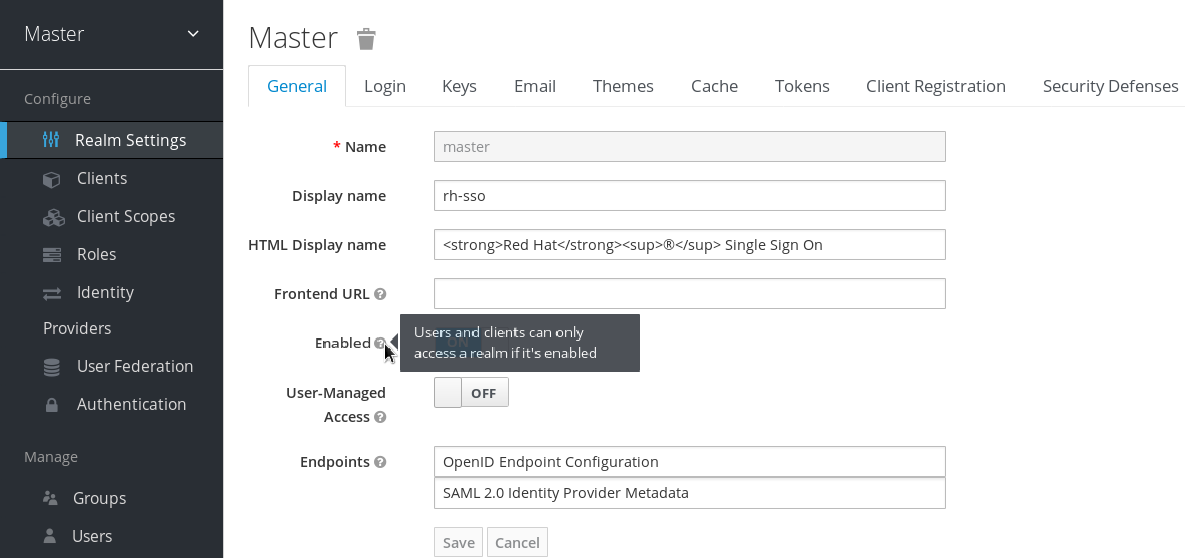 admin console