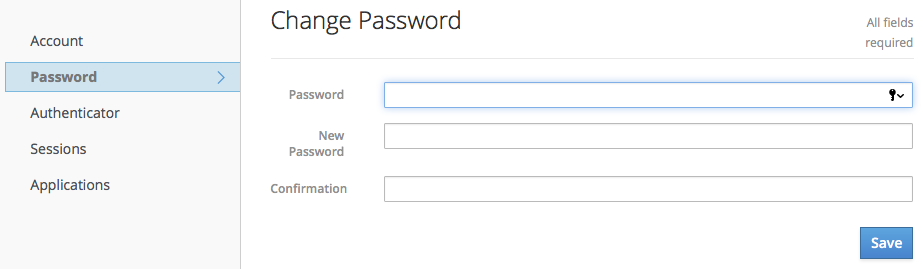 account service password