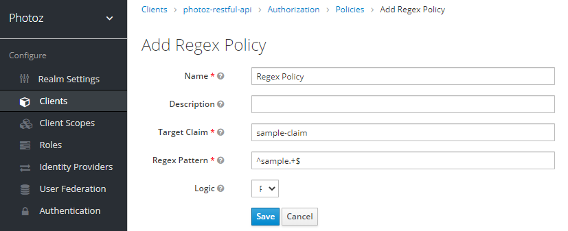 Add Regex Policy